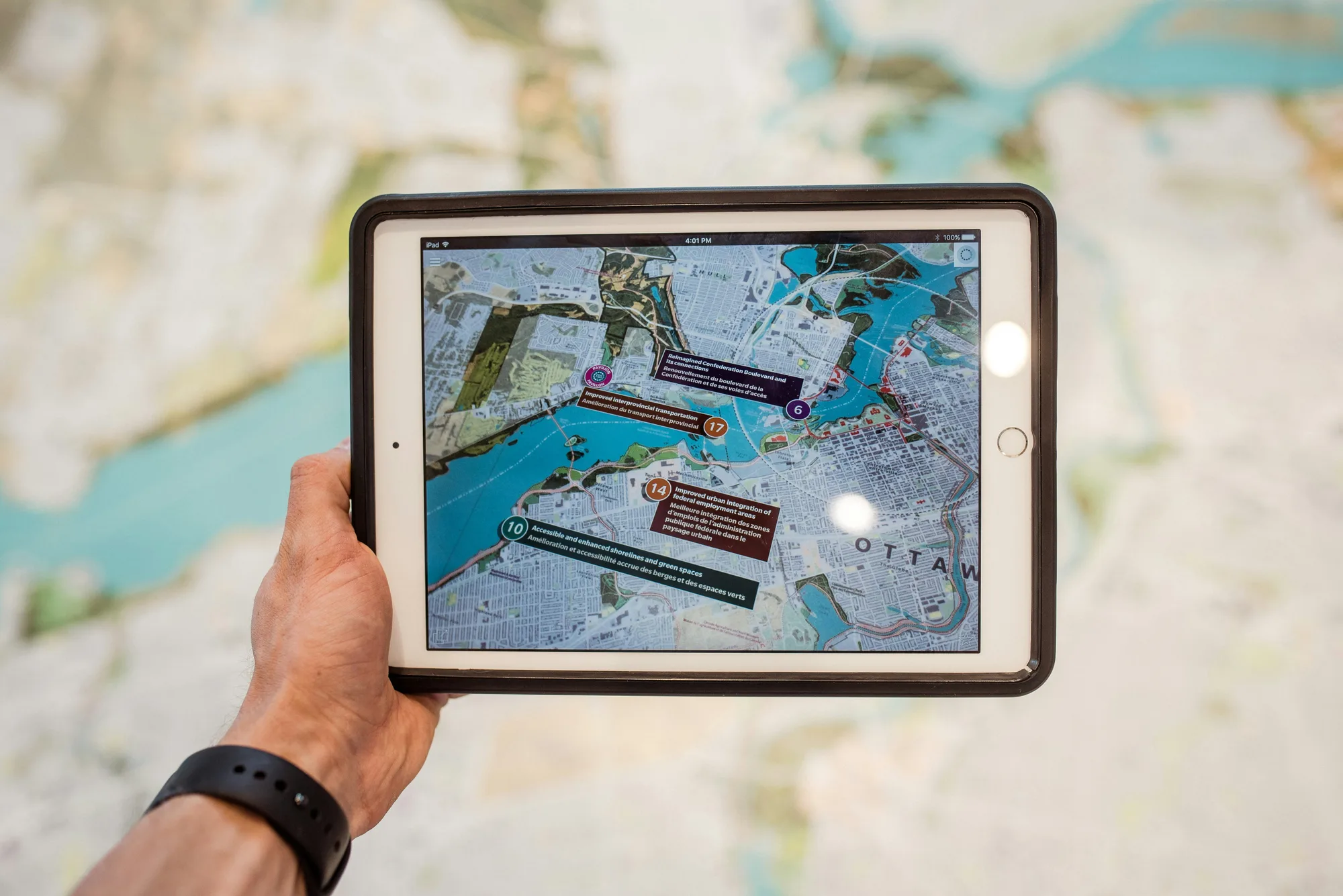 Geofence monitoring zona pada tablet